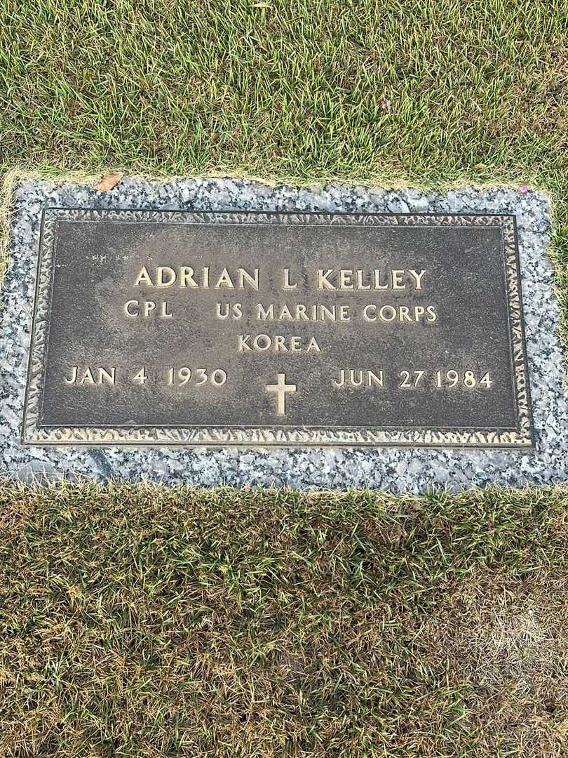 Adrian L. Kelley's grave. Photo 1