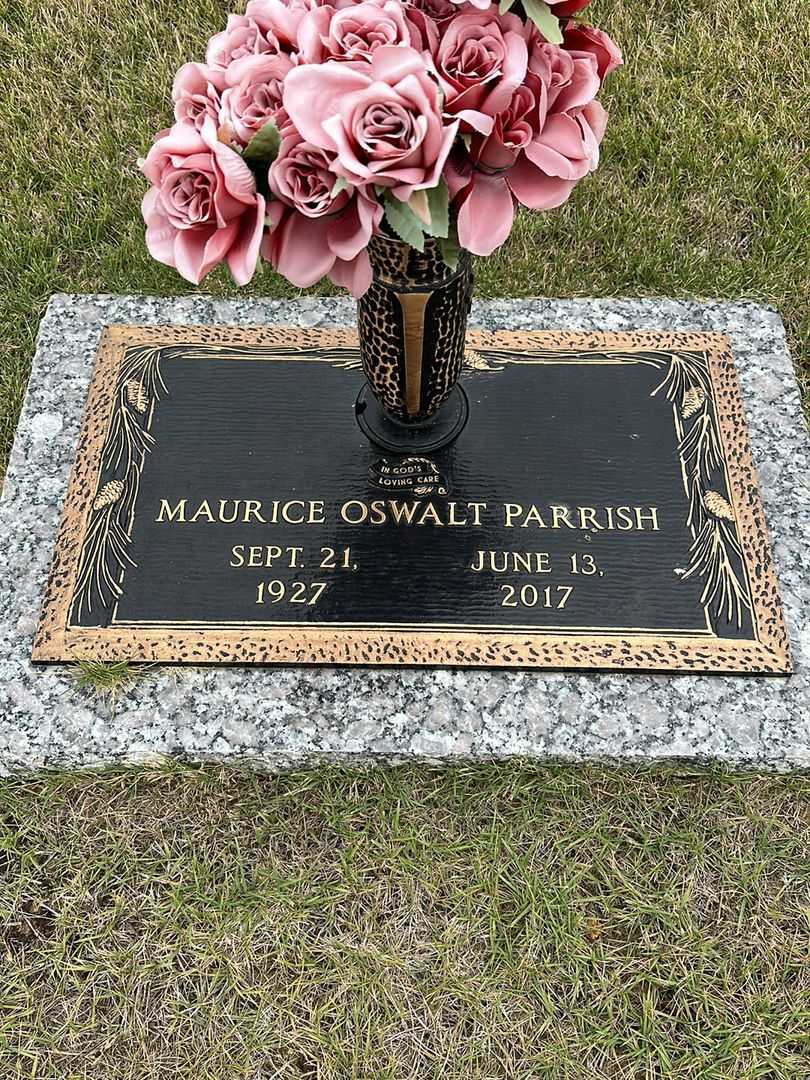 Maurice Oswalt Parrish's grave. Photo 1