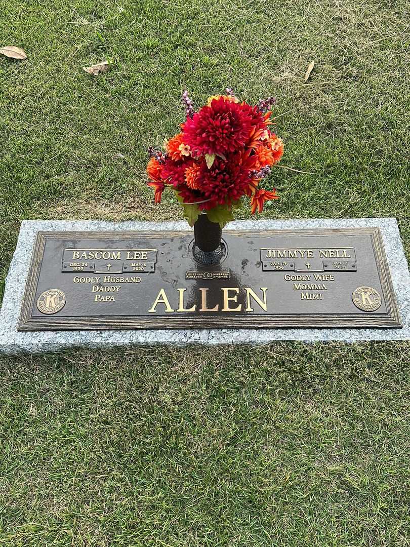 Jimmye Nell Allen's grave. Photo 1
