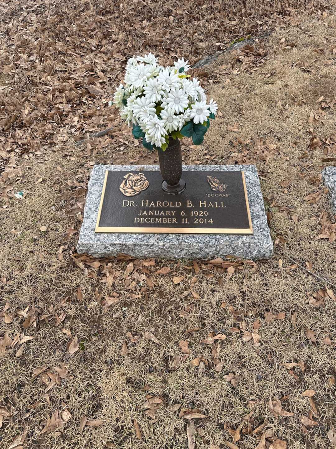 Doctor Harold B. "Boowap" Hall's grave. Photo 1