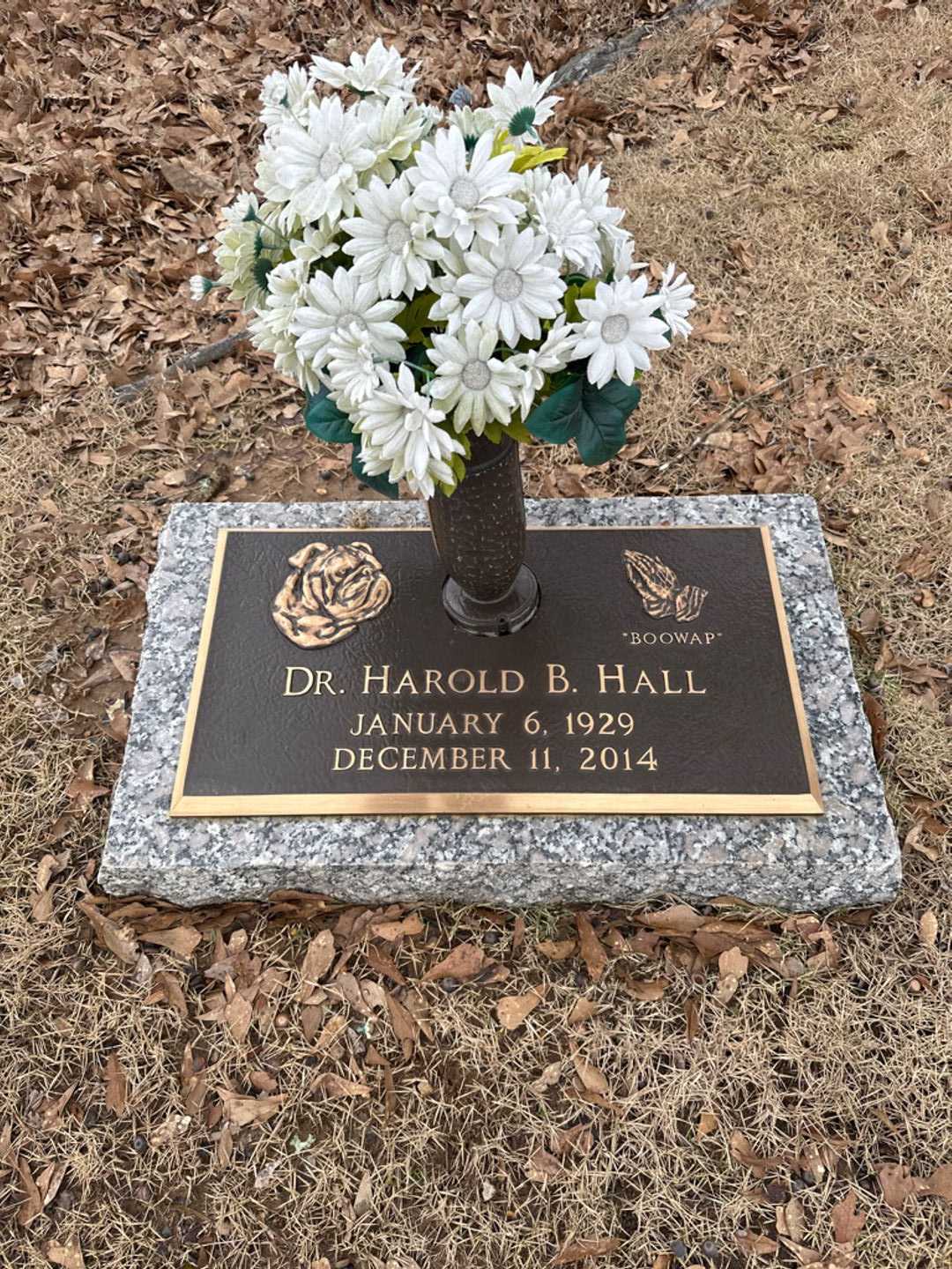 Doctor Harold B. "Boowap" Hall's grave. Photo 3