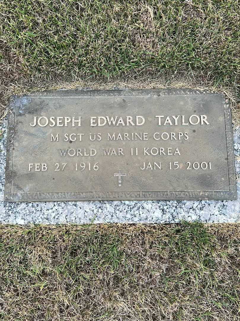 Joseph Edward Taylor's grave. Photo 1